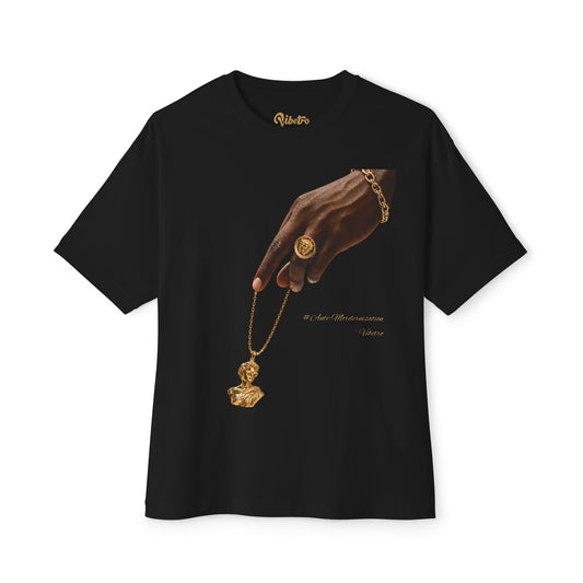 CHAIN OF #ANTI-MODERNISATION OVERSIZED TEE - BLACK