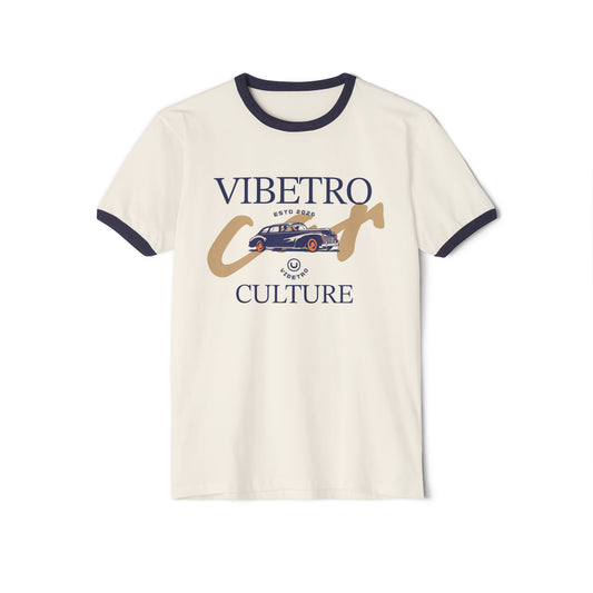 VIBETRO 文化 T 恤 - 奶油色