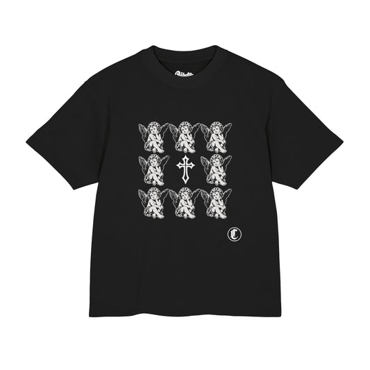 EIGHTH GUARDIAN ANGEL © VIBETRO BOXY TEE - BLACK