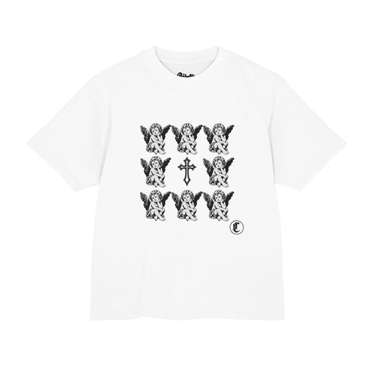 EIGHTH GUARDIAN ANGEL © VIBETRO BOXY TEE - WHITE
