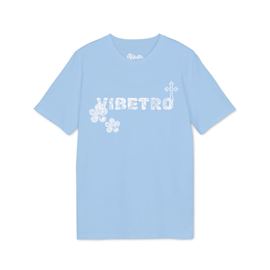 FLOWER VIBECROSS TEE - LIGHT BLUE