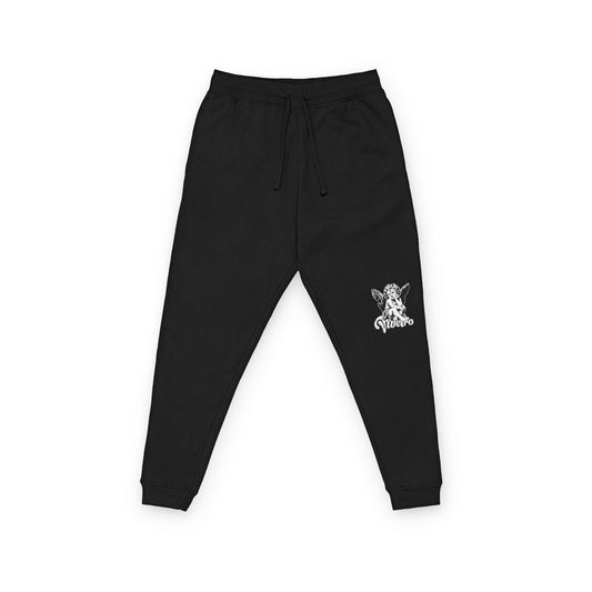 EMBROIDERED GUARDIAN ANGEL © JOGGERS - BLACK