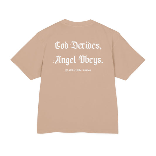 GUARDIAN ANGEL COLLECTION BOXY TEE - LIGHT BROWN