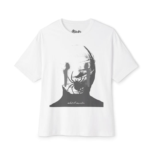 SKULL SPIDER GRAPH OVERSIZED TEE - WHITE