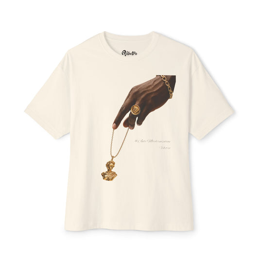 CHAIN OF #ANTI-MODERNISATION OVERSIZED TEE - NEUTRAL