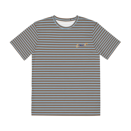 STRIPED CAR TEE - BROWN / BLUE