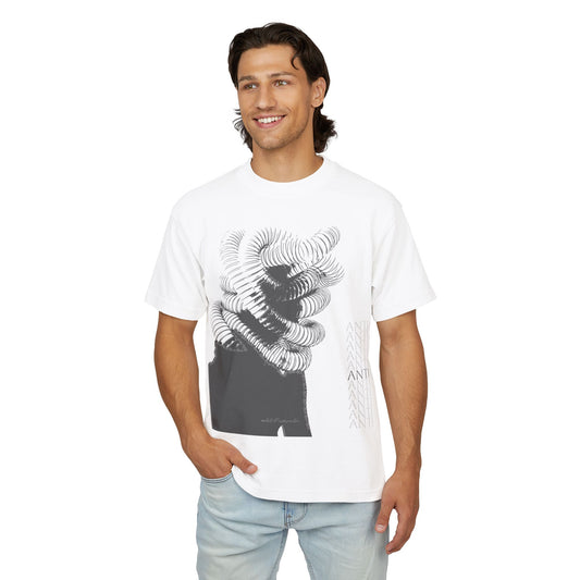 SHADOW SNAKE GRAPH BOXY TEE - WHITE