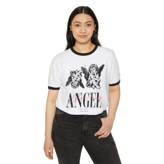 GUARDIAN ANGEL© RINGER TEE - WHITE