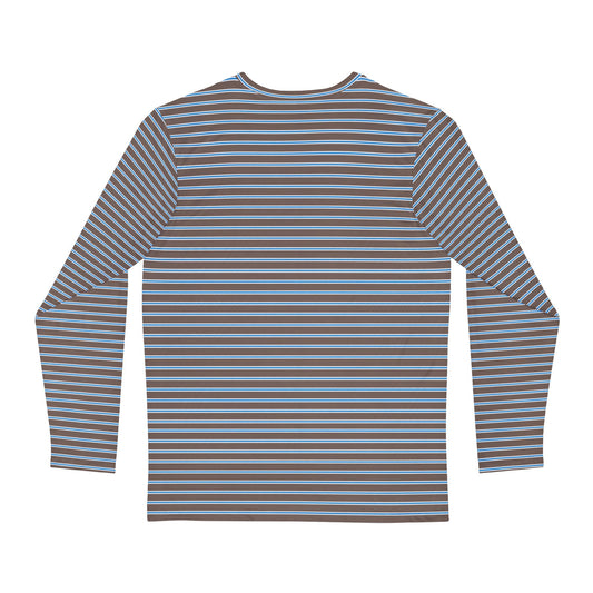 STRIPED CAR LONG SLEEVE - BROWN / BLUE