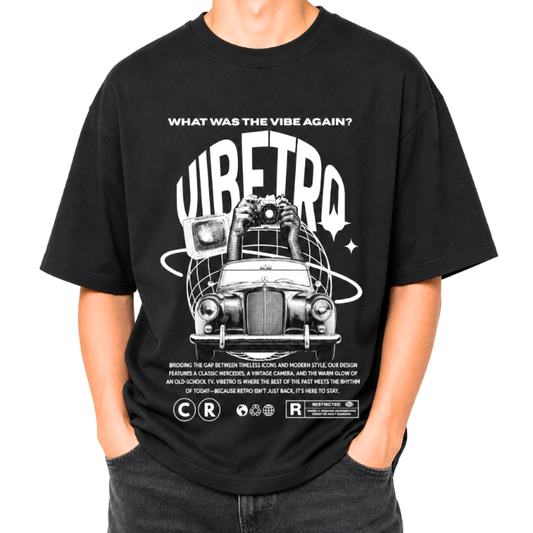 RETRO PLANET VIBETRO TEE - BLACK