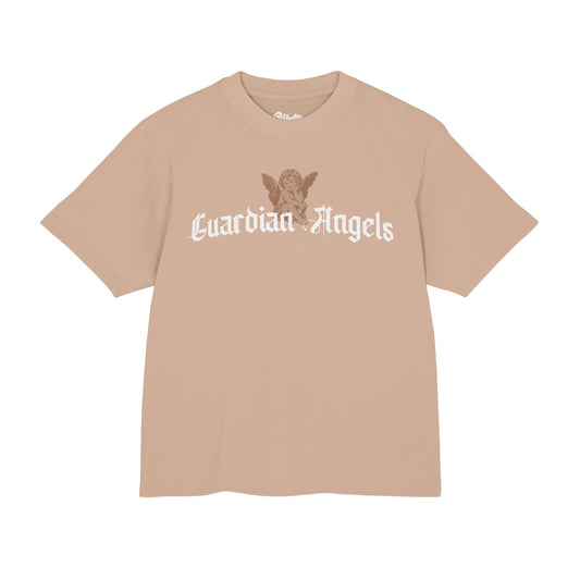 GUARDIAN ANGEL COLLECTION BOXY TEE - LIGHT BROWN