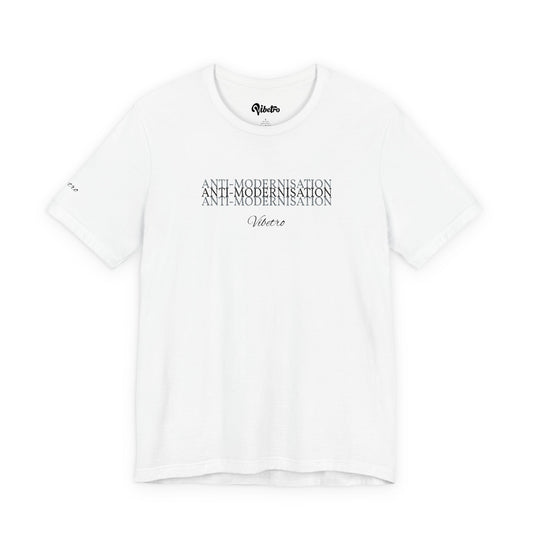 ANTI-MODERNISATINO EMBROIDERED TEE - WHITE