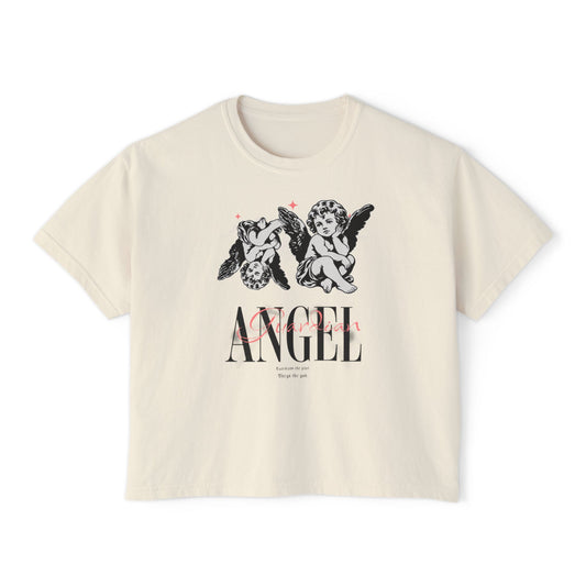 GUARDIAN ANGEL© CROP TEE - NEUTRAL