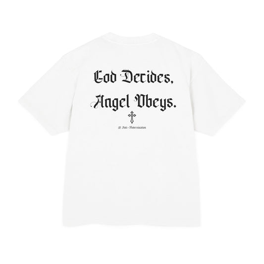 GUARDIAN ANGEL © VIBETRO BOXY TEE - WHITE