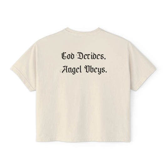 GUARDIAN ANGEL© CROP TEE - NEUTRAL