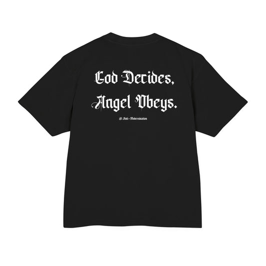 EIGHTH GUARDIAN ANGEL © VIBETRO BOXY TEE - BLACK