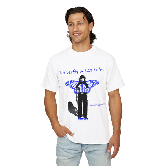 BUTTERFLY OR LET IT BY BOXY TEE - WHITE