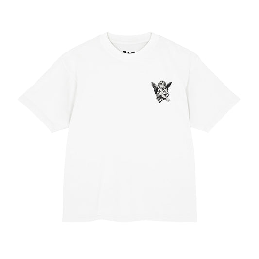 ANGEL SHIPMENT LABEL BOXY TEE - WHITE