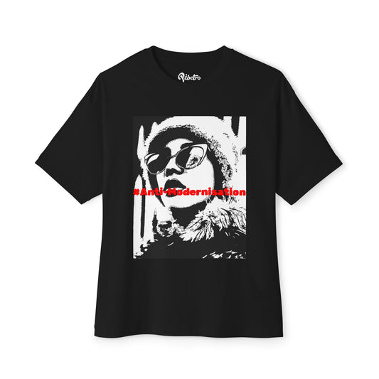 #ANTI-MODERNISATION OVERSIZED TEE - BLACK