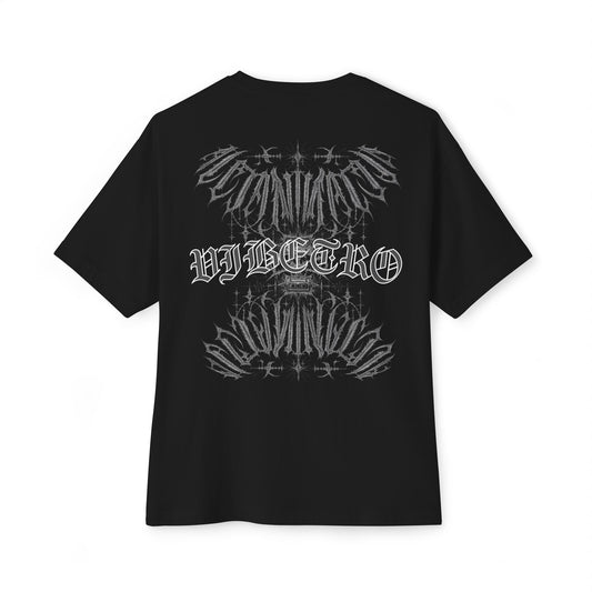 FEATHER VIBETRO OVERSIZED TEE - BLACK