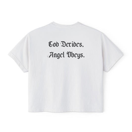 GUARDIAN ANGEL© CROP TEE - WHITE