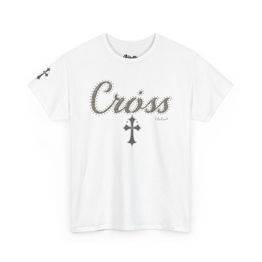 DOTTED CROSS TEE - WHITE