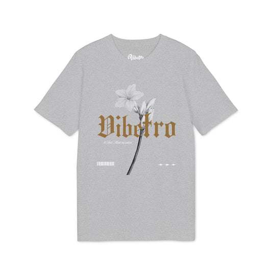 WHITE FLOWER VIBETRO TEE - GREY